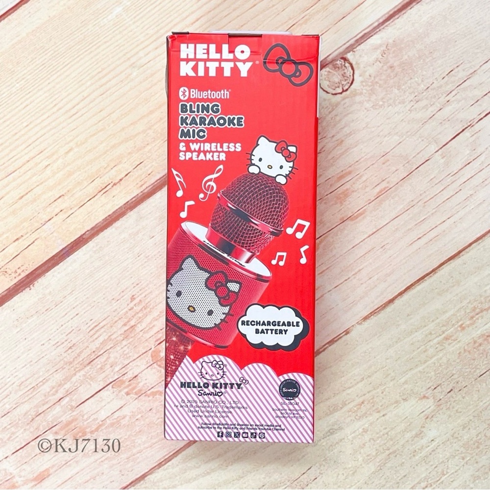 Sanrio Hello Kitty Bluetooth Bling Karaoke Microphone Wireless Speaker USB NEW